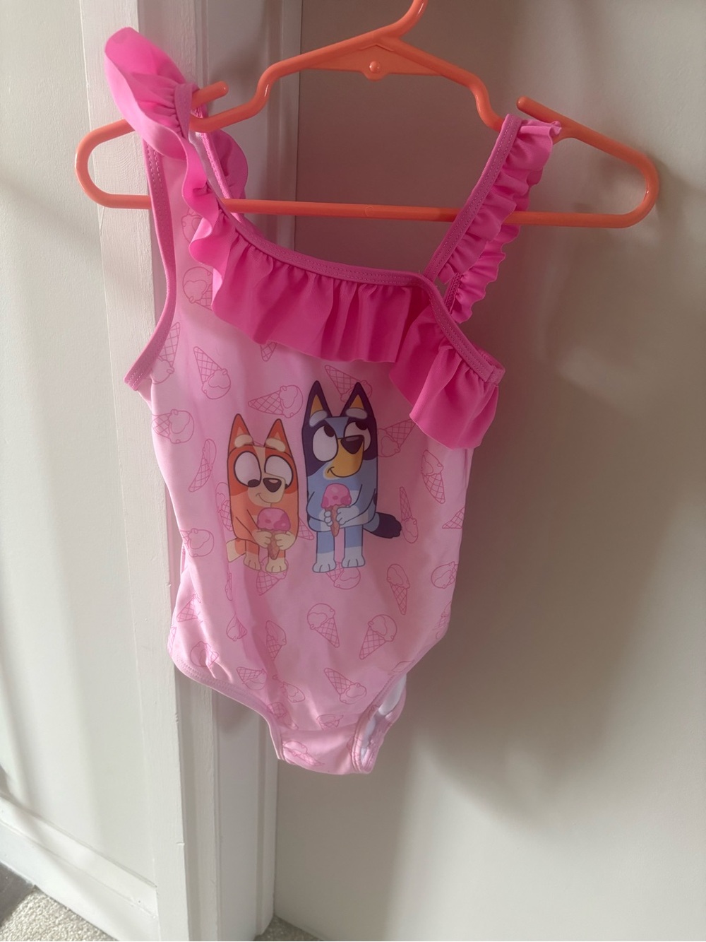 Pink Bluey Ruffle One-Piece Swimsuit